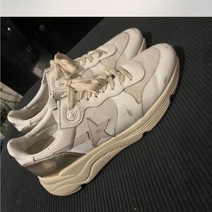 Golden Goose Women's Sneakers in Cream and Gold